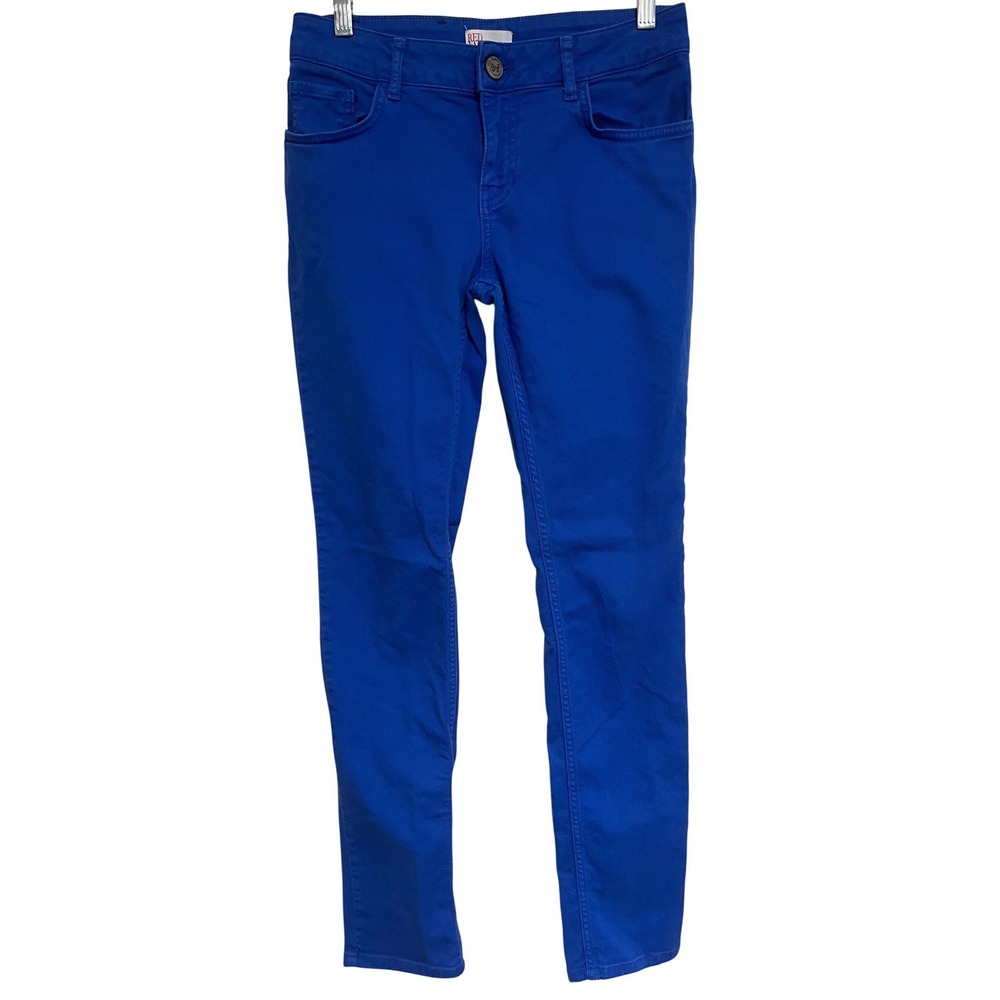 RED Valentino Cobalt Blue Skinny‎ Jeans Bow On Label Size 28